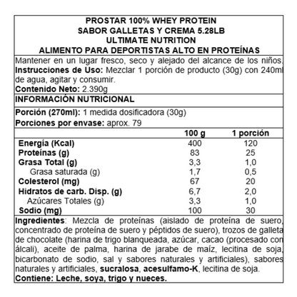 PROSTAR 100% WHEY PROTEIN 5 LBS ULTIMATE NUTRITION